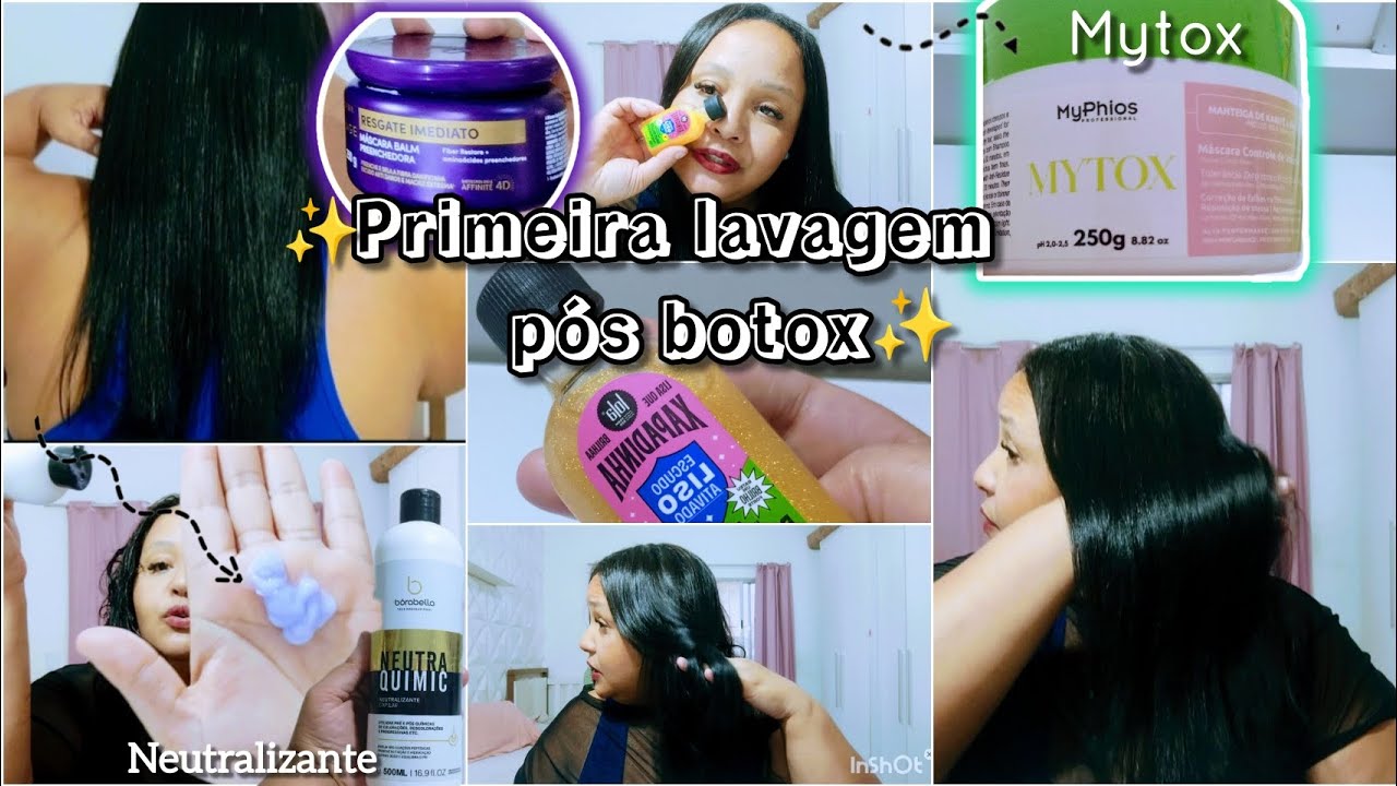 ✨Primeira lavagem pós botox da myphios mytox✨como previnir queda e quebra pós química!
