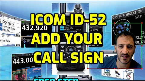 ICOM ID-52 Add your call sign