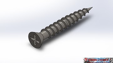 Solidworks Tutorial Sketch Model 10 - Screw