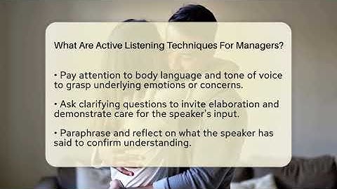 What Are Active Listening Techniques For Managers? - The Personal Growth Path