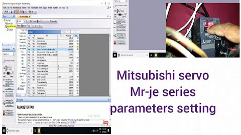 Mitsubishi servo mr-je series parameters writing with software and keypads