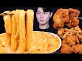 태리 로제 떡볶이 닭껍질튀김 치킨 먹방ASMR MUKBANG ROSE SPICY TTEOKBOKKI & FRIED CHICKEN ロゼ トッポッキ チキン eating sounds