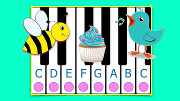 C Major Scale Song - FUN PIANO PLAYALONG FOR KIDS !