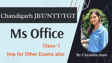 Introduction to Microsoft Office in Hindi|Chandigarh PRT/NTT/TGT Exam|Ms Office Tutorial by Chealsha