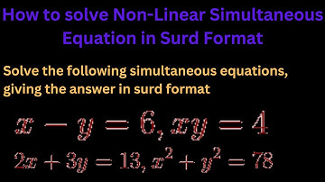 Numerical Techniques  1 : Solving Non-Linear Simultaneous Equations |Lesson 13