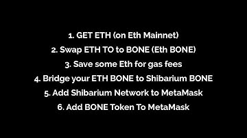 HOW TO BRIDGE ETH TO BONE ON SHIBARIUM NETWORK