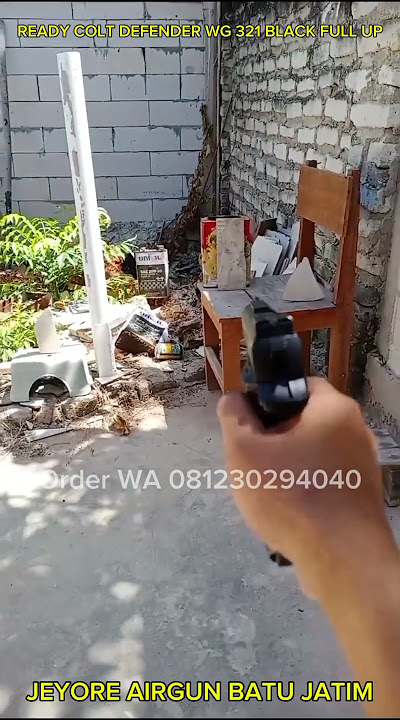 AIRGUN AIRSOFTGUN 2ND LIKE NEW COLT DEFENDER WG321 BLACK FULL UPGRADE, JUAL UNIT, GAS CO2, GOTRI