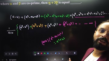 If the sum of the series ( 1/2 − 1/3 ) + ( 1/ 2^2 − 1/2.3 + 1/3^2 )+ . . . is α/β then α+3 β=..