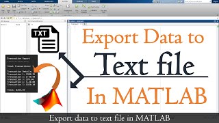 Export data to text file from matlab | How to write data to text file from matlab | MATLAB TUTORIAL