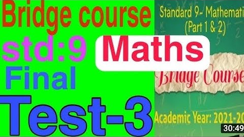 bridge course 9th class math test 3, bridge course class 9th math test no 3, bridge course class 9