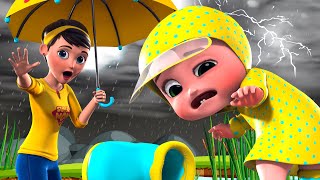 Rain Rain Go Away (Animal & school Version) | Blue Fish Nursery Rhymes & Kids Songs 2024