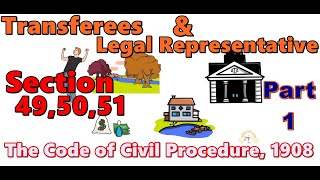 Transferees & Legal Representatives| Section 49 ,50,51 CPC 1908| Hindi/ Urdu