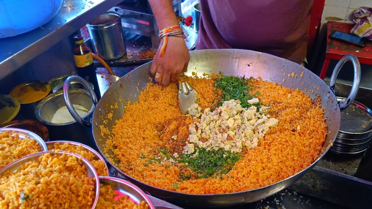 Indian Street Rice Egg Rice Preparing | Very Tasty Masala Egg Rice | Street Vendor ...
