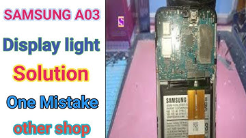 Samsung A03 Display Light Solution | Samsung A03 LCD No Light Repair | by RoSe Tech