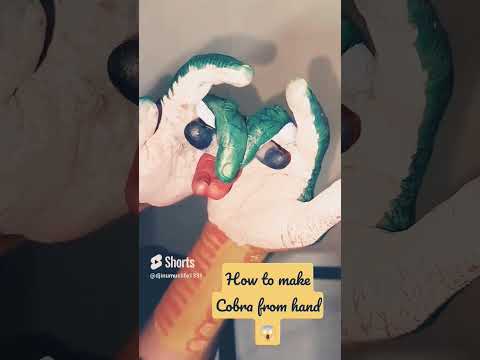 How to make Cobra/Snake from hand with tongue 😱🐍🔥 #trending #shorts