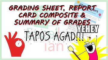 Automated Grading Sheet, Report Card, Composite & Summary of Grades in one encoding only!!!