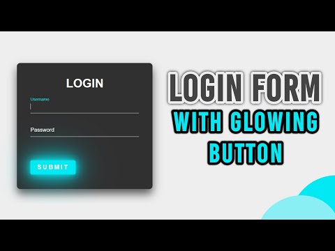 Animated Login Form With Glowing Button Using Only CSS3