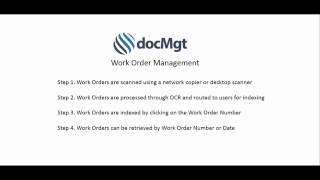 Work Order Management