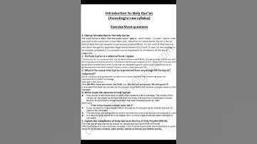 Islamiat English Notes For Class (ix) | Punjab Board | New Syllabus| Chapter 1