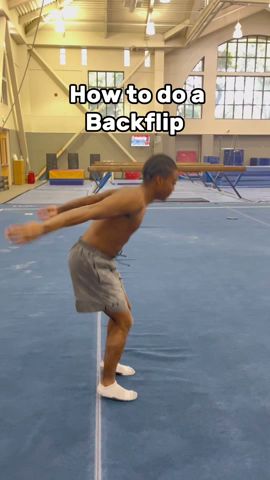 Learn to backflip in 3 easy steps! #olympicsport #artisticgymnastics #tutorial #backflip #parkour