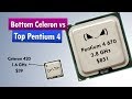 Celeron 420 1.6 GHz vs Pentium 4 670 3.8 GHz