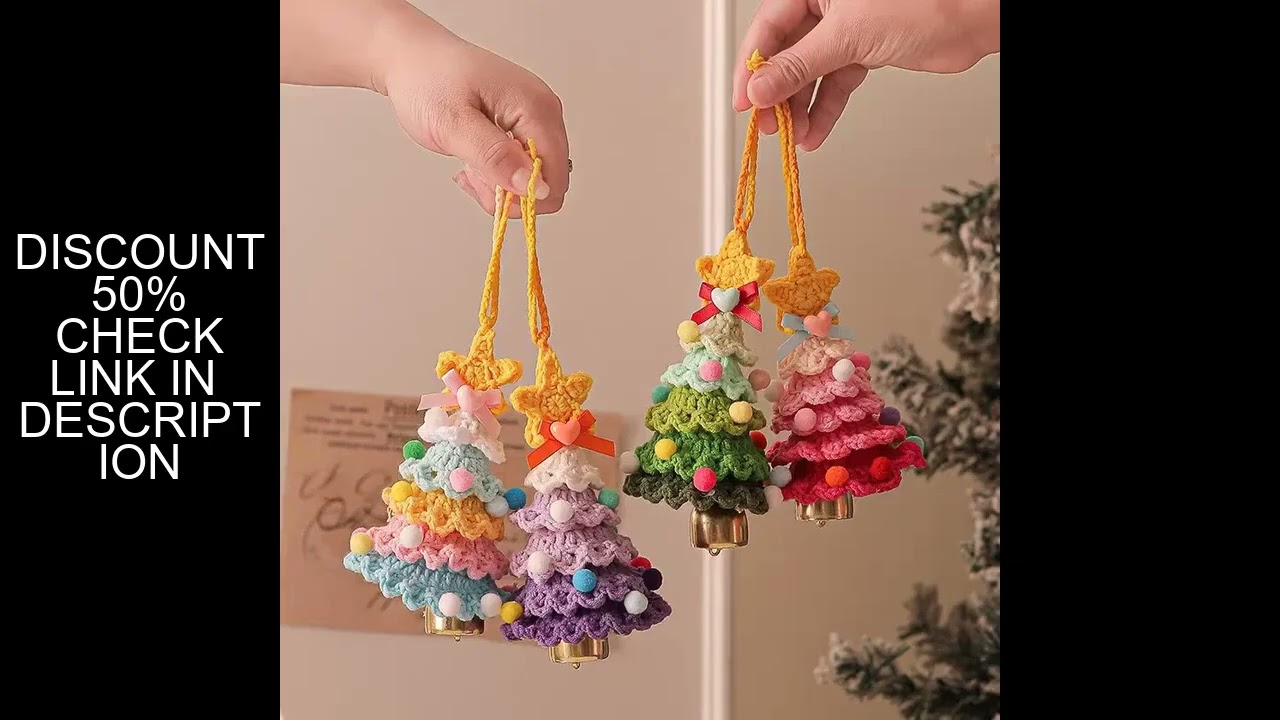 Christmas tree pendant Christmas tree wool hand crocheted gift creative pendant