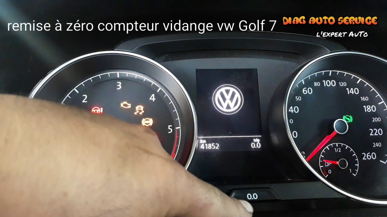 Remise à zéro compteur vidange volkswagen Golf 7 / oil reset #shorts -  YouTube