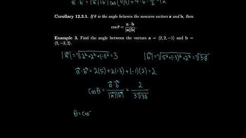 Calculus 12.3 The Dot Product