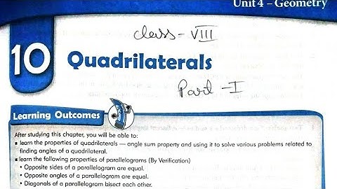 Class 8 maths | Chapter 10 Quadrilaterals Part 1 | MKD Agrim Academy