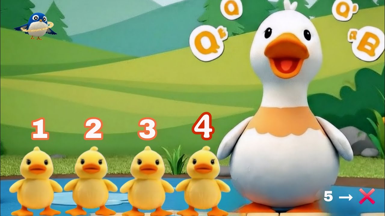 Five Little Ducks 🦆 | Count 1 to 5 | Kids Counting Song | Little Star & Twinkle