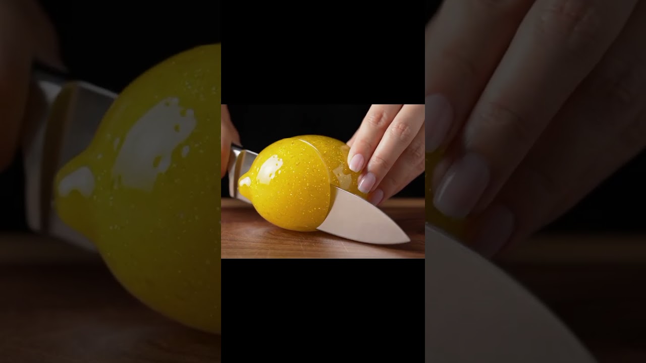 glass lemon cutting 