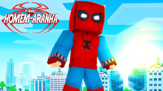 6 Bonecos Minecraft - Importados da China - Skin do Homem-Aranha