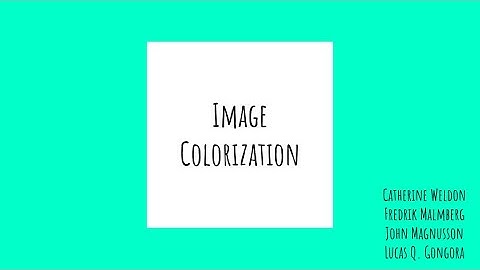 KTH Deep Learning - Image Colorization Project