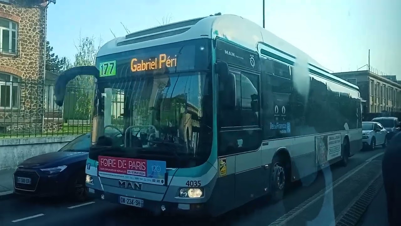 Bus 177 RATP - Bluebus 12m (3p) N°2046 Gabriel Peri --- Villeneuve-la-Garenne - Z.I Nord