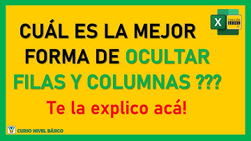 OCULTAR, MOSTRAR, AGRUPAR, DESAGRUPAR FILAS y COLUMNAS en Excel