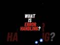What is Error Handling? (Backend Explained Simply)