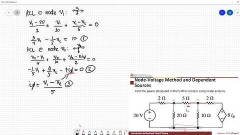 EEE130 - Electric Circuit Theory: Nodal Analysis with dependent source