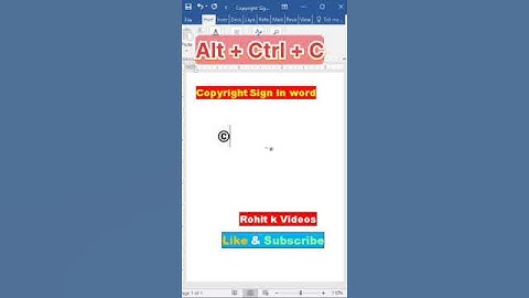 copyright symbol in word © 🔥#shorts_video #msword