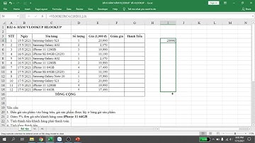 BÀI 6 HÀM VLOOKUP VÀ HLOOKUP TRONG EXCEL