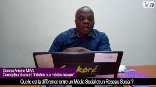 Quelle est la différence un Média Social et un Réseau Social