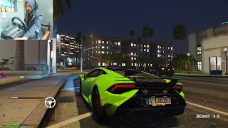 Lamborghini Huracan Tecnica 2023 | STEERING WHEEL DRIVE | GTA 5 REALISTIC MOD | RTX GRAPHIC