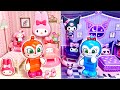 🩷どっちのへやがかわいい？💜アンパンマンのドキンちゃんコキンちゃんバイキンマンが部屋作り対決をするよ(#たまごmammy)マイメロ&クロミルーム