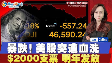 市场暴跌加剧！加密货币 黄金等均遭波及；川普确定：$2000关税支票2026年中发放；生活成本已成施政重点；中国加大大豆采购力度！台湾开始向全民发送新版民防手册；焦点播报1117