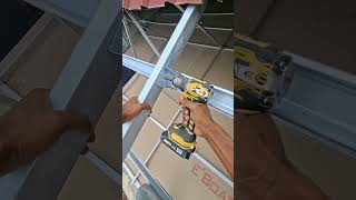 Installing a heavy-duty light steel bracket. #tips #building #fyp..