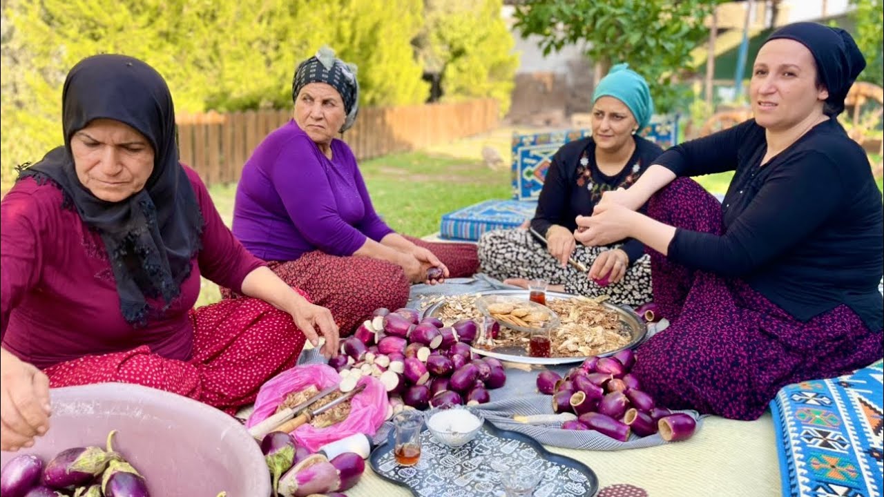 HALAM İLE ABİM BULUŞMASI 😍 YENGEMİN EVİNE KURU PATLICAN YAPIMI | KÖY HAYATI VLOG