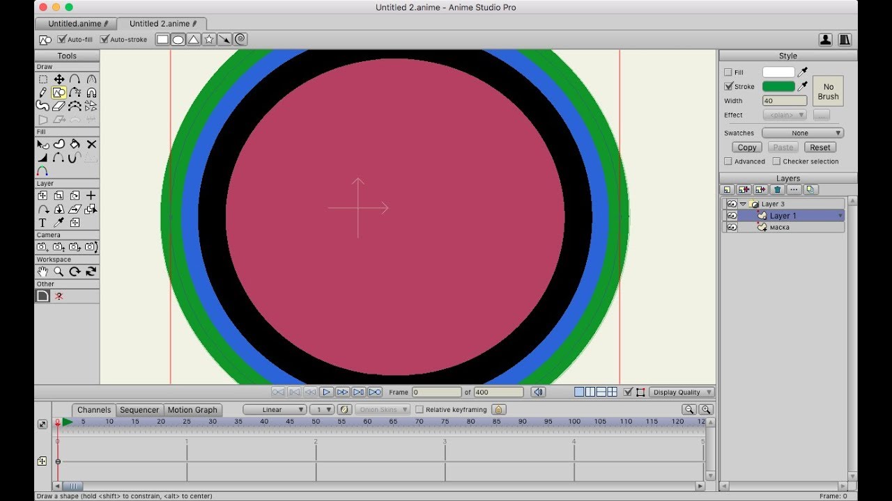 Как сделать многоконтурный объект в Anime Studio Pro (Moho)