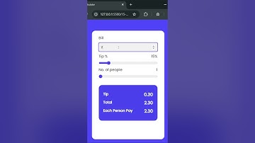 Tip Calculator with Live Sliders