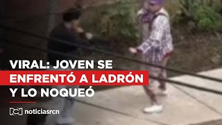 “Yo tenía que ver cómo defenderme”: joven que noqueó a ladrón que intentó robarle