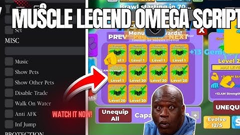INSANE MUSCLE LEGENDS OMEGA SCRIPT! 🔥 LEVEL UP SUPER FAST