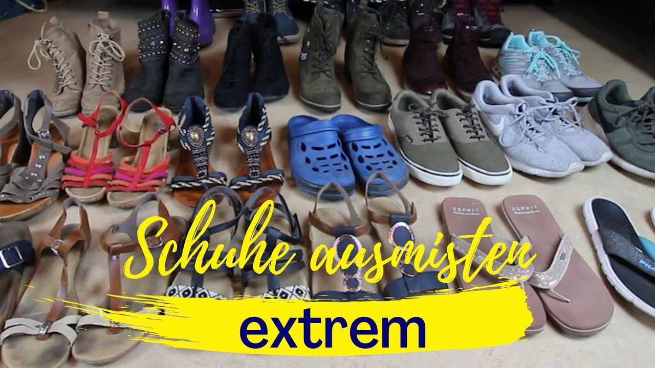Schuhe ausmisten extrem | Schuhschrank halbiert | Aussortieren radikal | Unser Weg zum Minimalismus